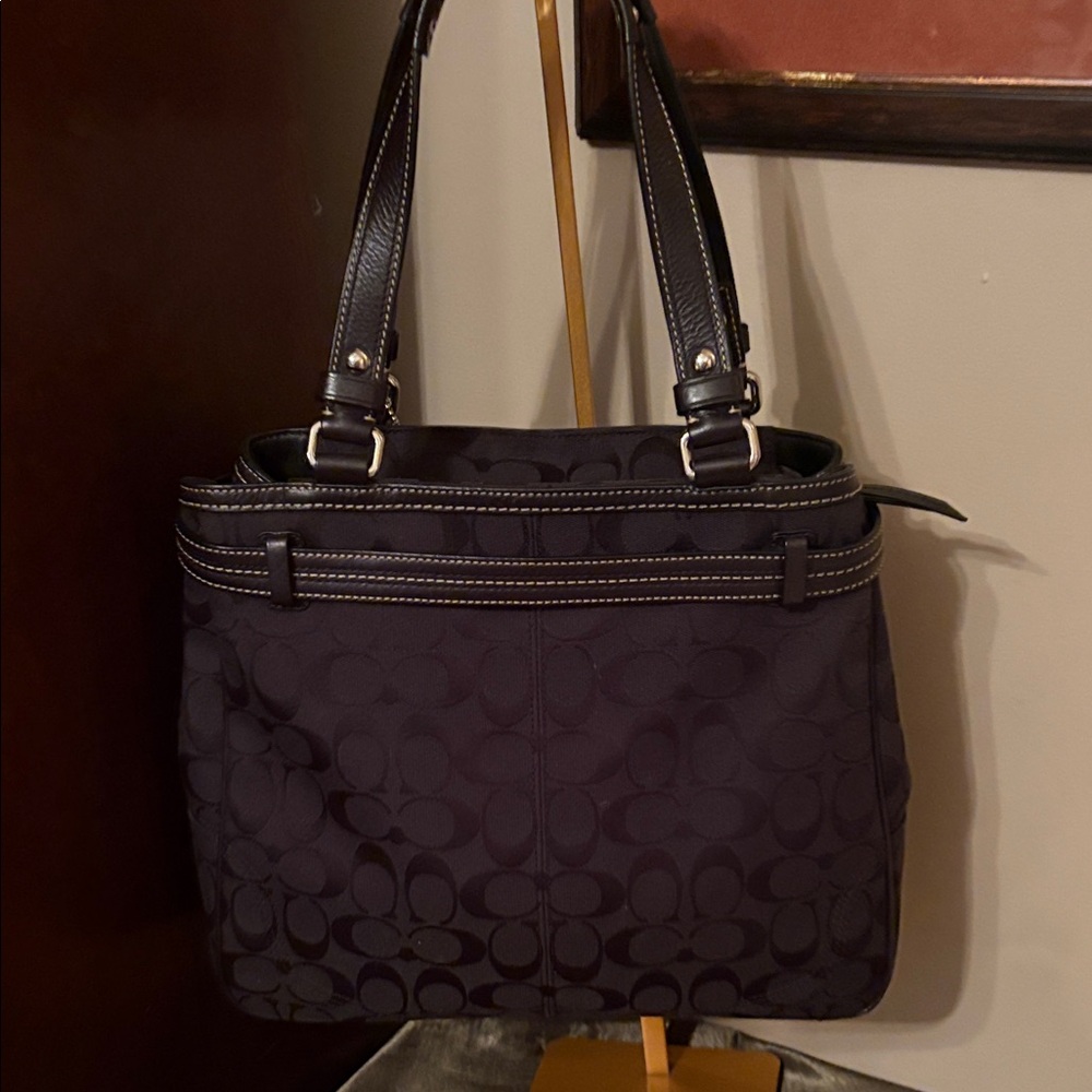 Coach Hampton signature canvas/python/leather carryall E0951-F13993 and wristlet - Picture 8 of 16